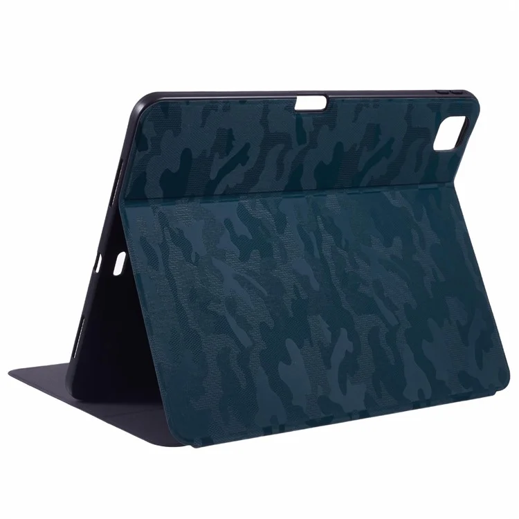 X-LEVEL Para iPad Pro 13 (2024) Funda Camouflage Pattern PU Leather Tablet Cover con Auto Wake / Sleep - Verde
