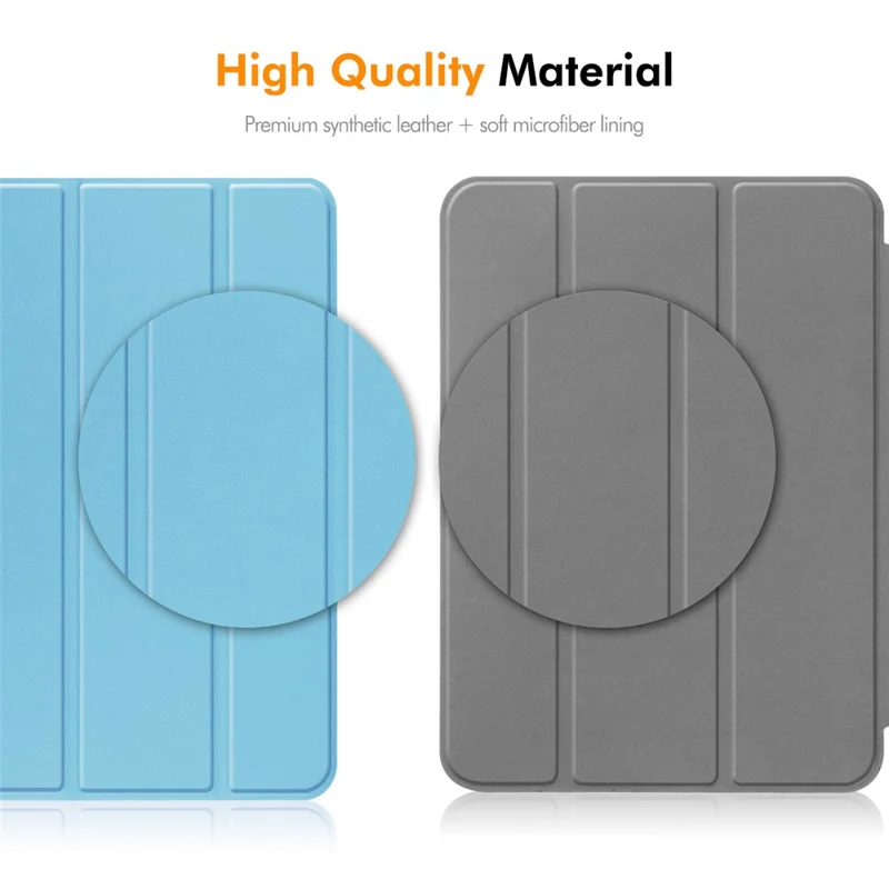 ENKAY HAT PRINCE For iPad Pro 13 (2024) Trifold Stand Cover PU Leather+PC Tablet Case - Baby Blue