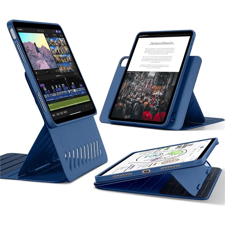 ESR Shift Magnetic Case for iPad Air 11 (2025) / (2024) / Air (2020) / (2022) Leather Tablet Cover Auto Wake / Sleep - Blue