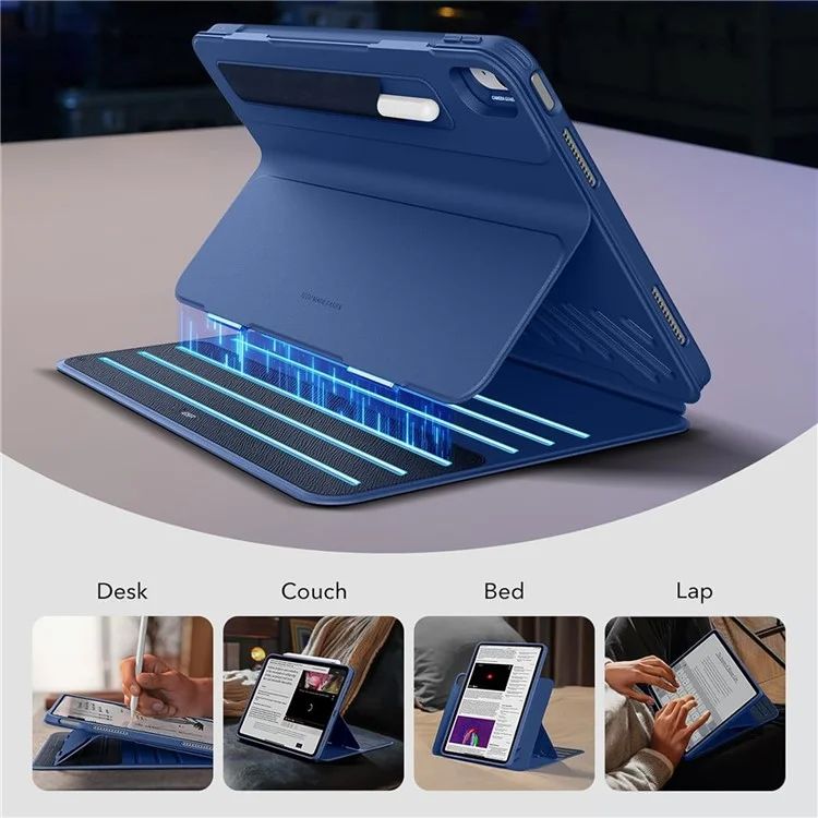ESR Shift Magnetic Case for iPad Air 11 (2025) / (2024) / Air (2020) / (2022) Leather Tablet Cover Auto Wake / Sleep - Blue