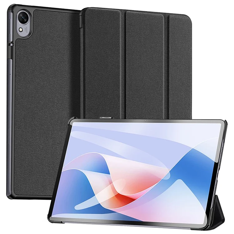 DUX DUCIS Domo Series para Huawei MatePad 11.5 S Tablet Case Tri-Fold Stand Leather Shell - Preto