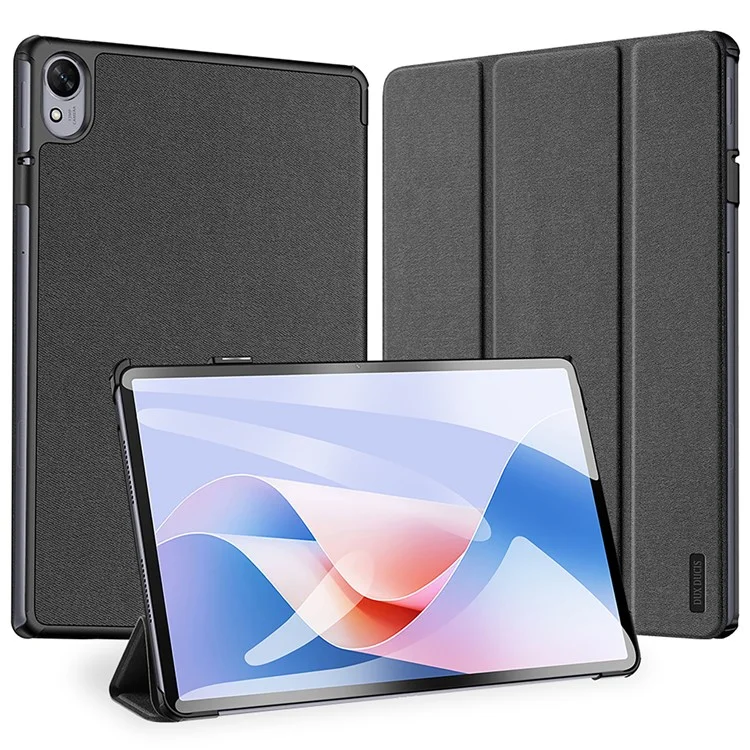DUX DUCIS Domo Series para Huawei MatePad 11.5 S Tablet Case Tri-Fold Stand Leather Shell - Preto