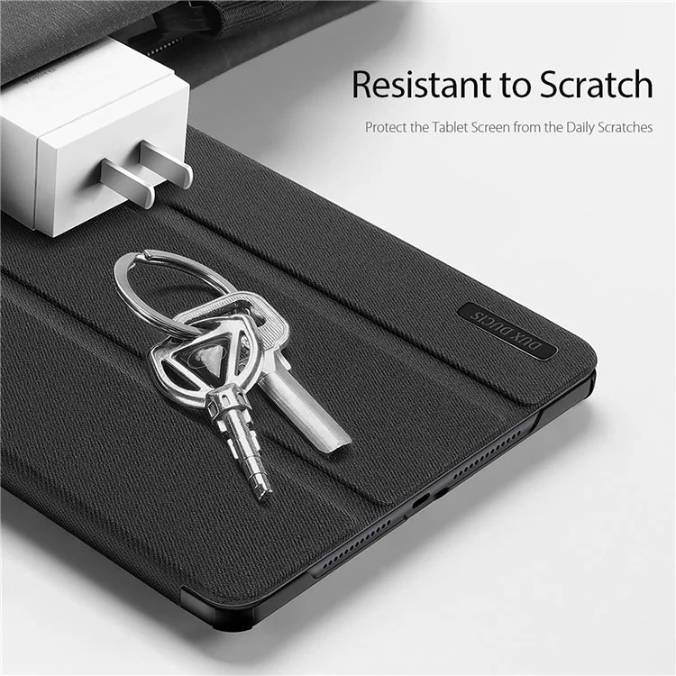 DUX DUCIS Domo Series para Huawei MatePad 11.5 S Tablet Case Tri-Fold Stand Leather Shell - Preto