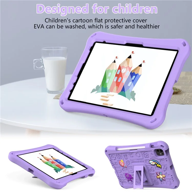 Para iPad Pro 11 pulgadas (2018) / (2020) / (2021) / (2022) / (2024) / Air (2020) / (2022) / Air 11 (2024) / iPad 10.9 (2022) Funda EVA - Púrpura Claro