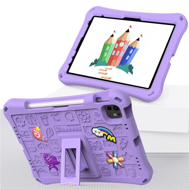 Para iPad Pro 11 pulgadas (2018) / (2020) / (2021) / (2022) / (2024) / Air (2020) / (2022) / Air 11 (2024) / iPad 10.9 (2022) Funda EVA - Púrpura Claro