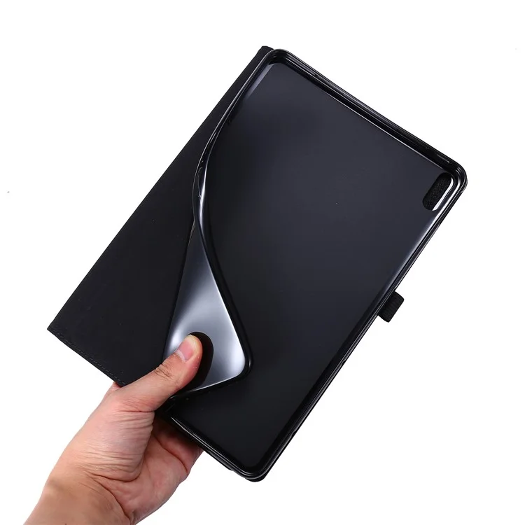 Para Huawei MatePad SE 11 Capa de Couro Suporte de Cartão Textura de Tecido Capa de Tablet - Preto