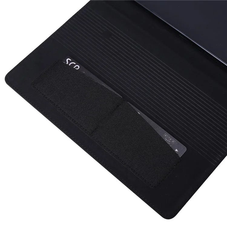 Para Huawei MatePad SE 11 Capa de Couro Suporte de Cartão Textura de Tecido Capa de Tablet - Preto