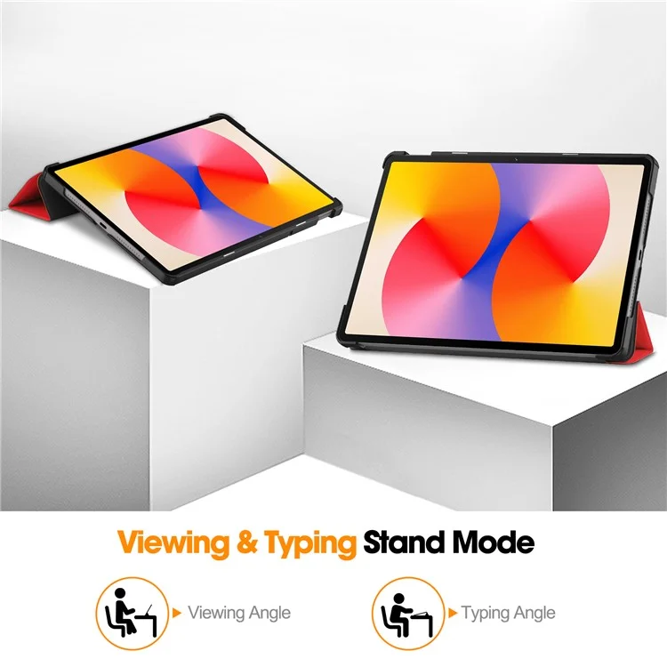 For Huawei MatePad SE 11 Stand Case Shockproof Leather Tablet Cover - Red