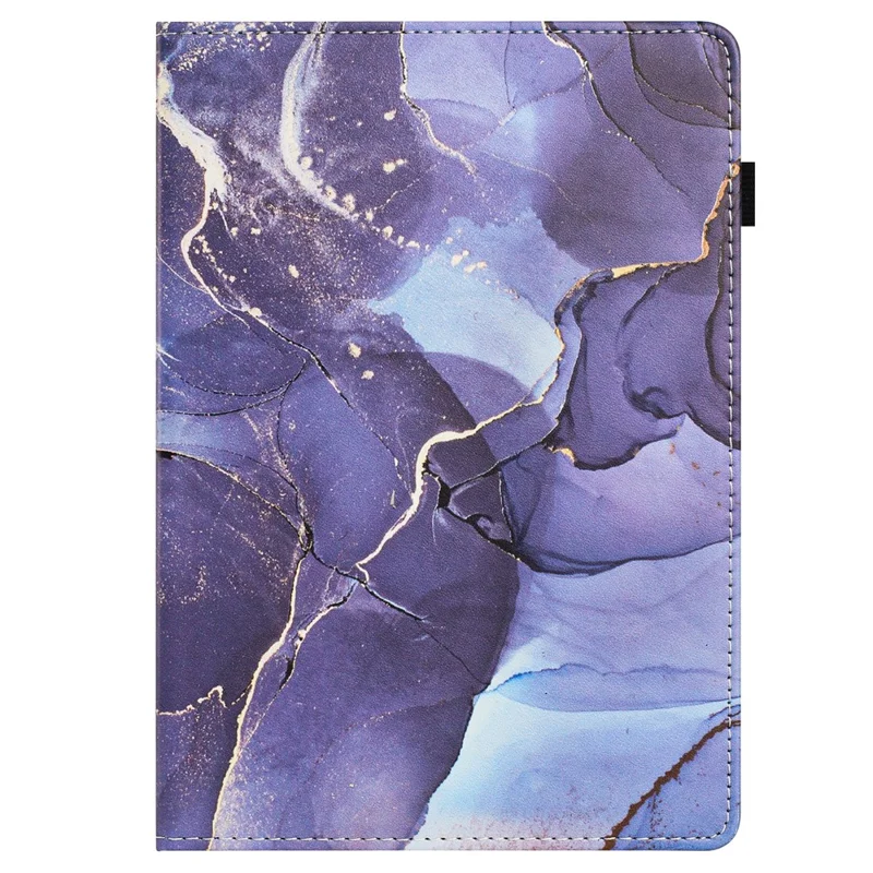 For iPad (2025) / 10.9 (2022) Case Marble Pattern Leather Stand Cover with Auto Wake / Sleep - Grey
