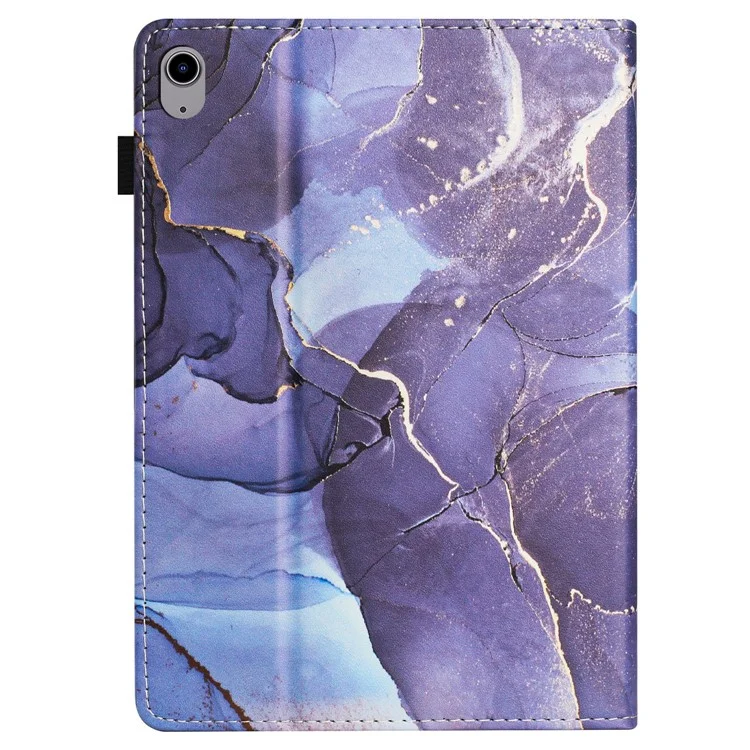 For iPad (2025) / 10.9 (2022) Case Marble Pattern Leather Stand Cover with Auto Wake / Sleep - Grey