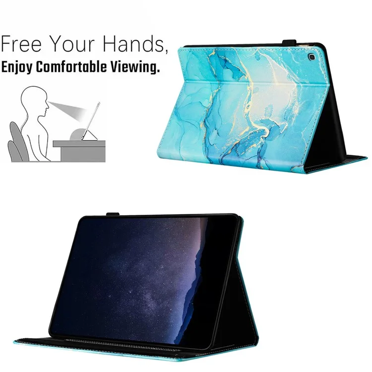 Per Samsung Galaxy Tab A 10.1 (2019) T510 Custodia in pelle Autosleep/Sveglia Marmo Custodia per tablet - Verde