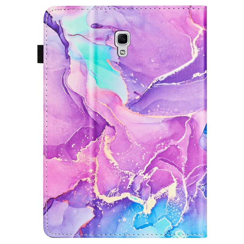 For Samsung Galaxy Tab A 10.5 (2018) T590 T595 Case Smart Leather Cover Multi-Angle Stand Marble Pattern - Purple
