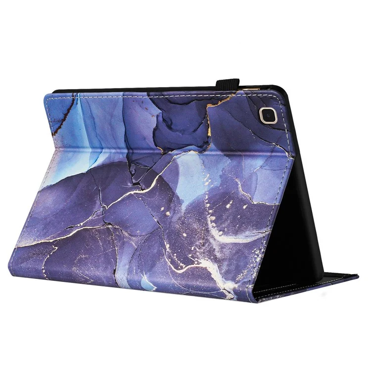 For Samsung Galaxy Tab S6 Lite (2024) / (2022) / (2020) P610 Case PU Leather Marble Cover with Auto Wake / Sleep - Grey