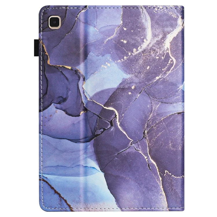 For Samsung Galaxy Tab S6 Lite (2024) / (2022) / (2020) P610 Case PU Leather Marble Cover with Auto Wake / Sleep - Grey