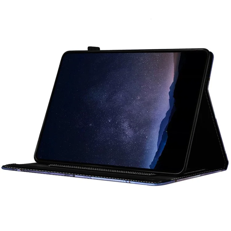 Für Samsung Galaxy Tab A 8.0 SM-T350 (2015) Hülle Kartenschlitze Intelligente Marmor-Leder-Tablet-Abdeckung - Grau