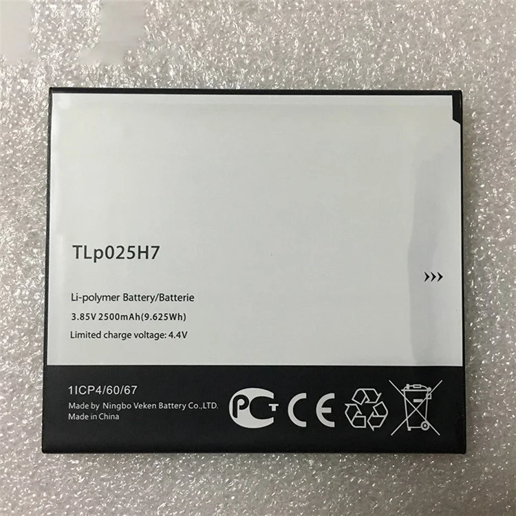 Für Alcatel Onetouch Pop 4 3.85 V 2500mAh Wiederaufladbare Li-Ionen-Polymerbatterieanordnung (CODE: TLP025H1)