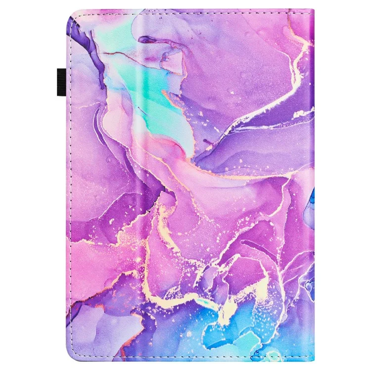 Per Amazon Kindle Paperwhite 5 (2021) Custodia in Marmo Pelle Smart Tablet Cover con Supporto per Matita - Viola