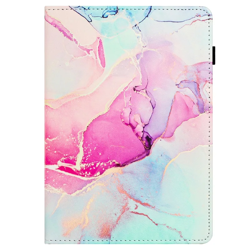 For Amazon Kindle Paperwhite 5 (2021) Case Marble Leather Smart Tablet Cover with Pencil Holder - Pink