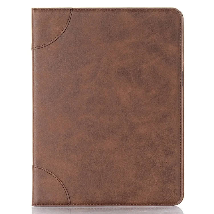 For iPad Pro 13 (2024) Case Auto Wake / Sleep Retro PU Leather Wallet Tablet Cover - Dark Brown