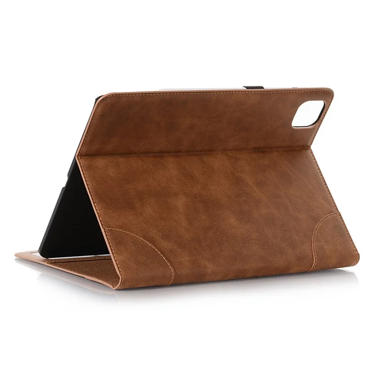 For iPad Pro 11 (2024) Case Wallet Stand Leather Tablet Cover with Auto Wake / Sleep - Light Brown