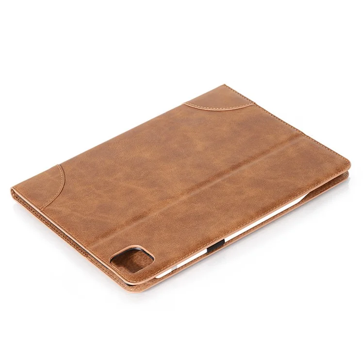 For iPad Pro 11 (2024) Case Wallet Stand Leather Tablet Cover with Auto Wake / Sleep - Light Brown