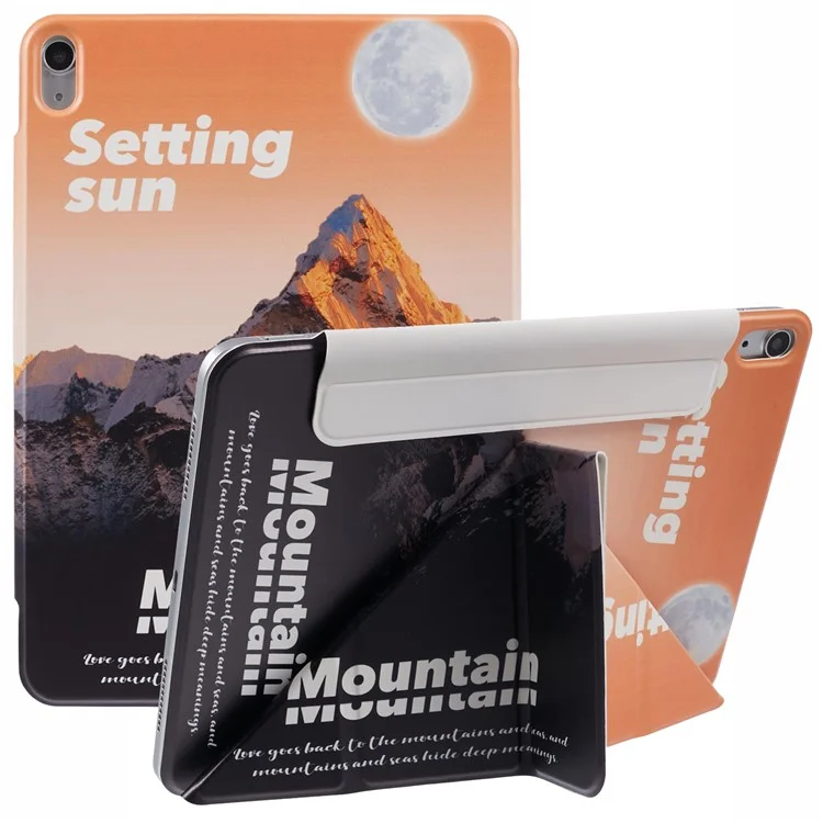 Para iPad Air 11 (2024) / Air (2022) / Air (2020) / iPad Pro 11 pulgadas (2018) Funda Soporte Cubierta de Tablet de Cuero - Montaña Nevada