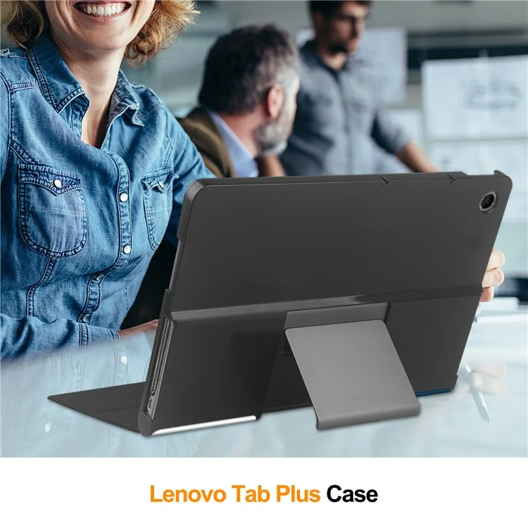 Para el caso de la tableta Lenovo Tab Plus Stand Case Pattern Print Leather - Gato