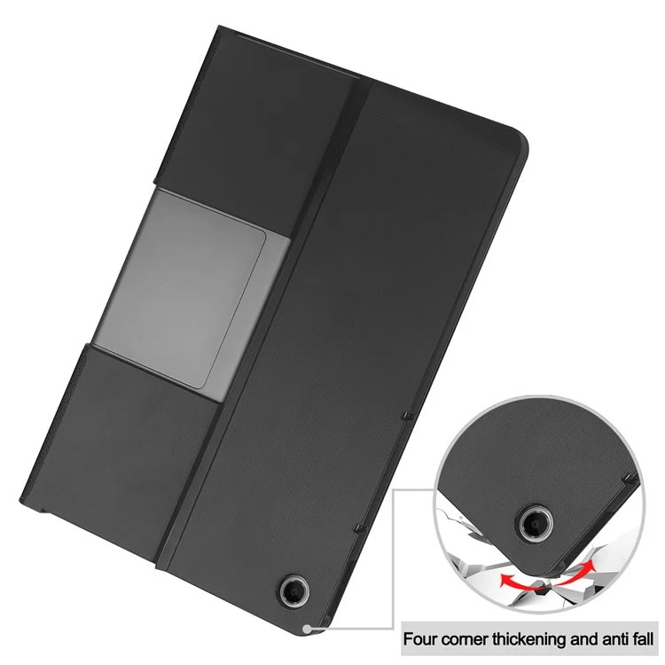 Funda de pie para Lenovo Tab Plus, a prueba de golpes, de piel - negro