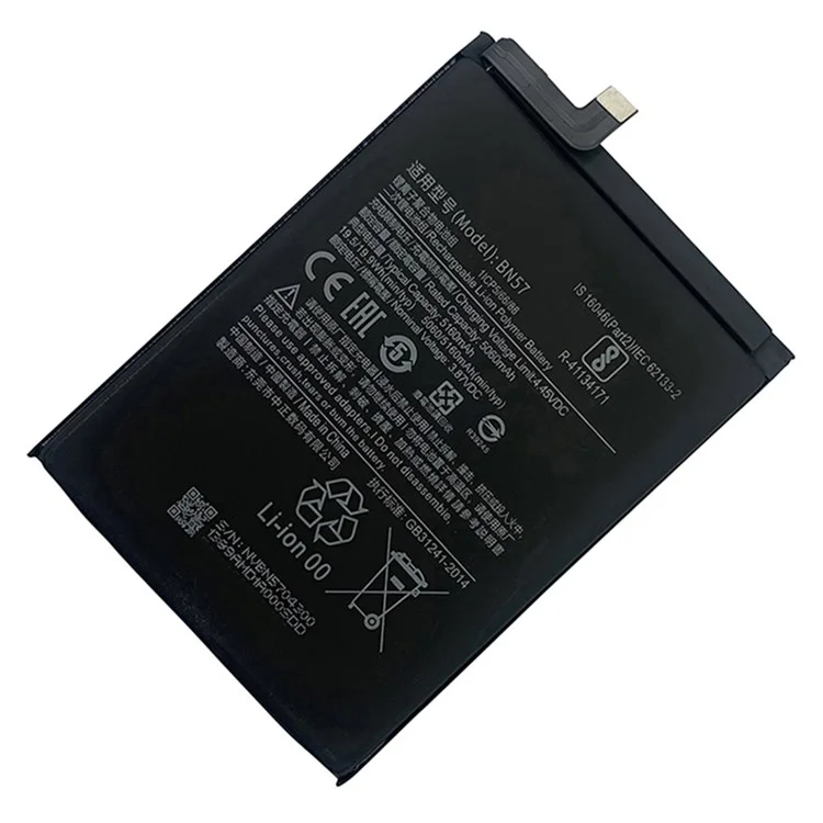 Für Xiaomi Poco X3 Pro 3.87V 5060mah Wiederaufladbare Li-ionen-polymerbatterieanordnung (code: BN57) (ohne Logo)