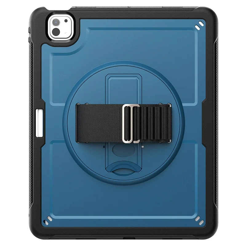 Per iPad Pro 13 (2024) Custodia con tracolla PC+TPU Supporto Custodia Tablet - Navy Blue