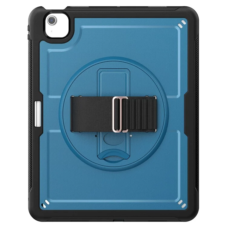 Para iPad Air 13 (2024) Case Dissipação de Calor PC+TPU Tampa da Tablet com Suporte - Azul Marinho