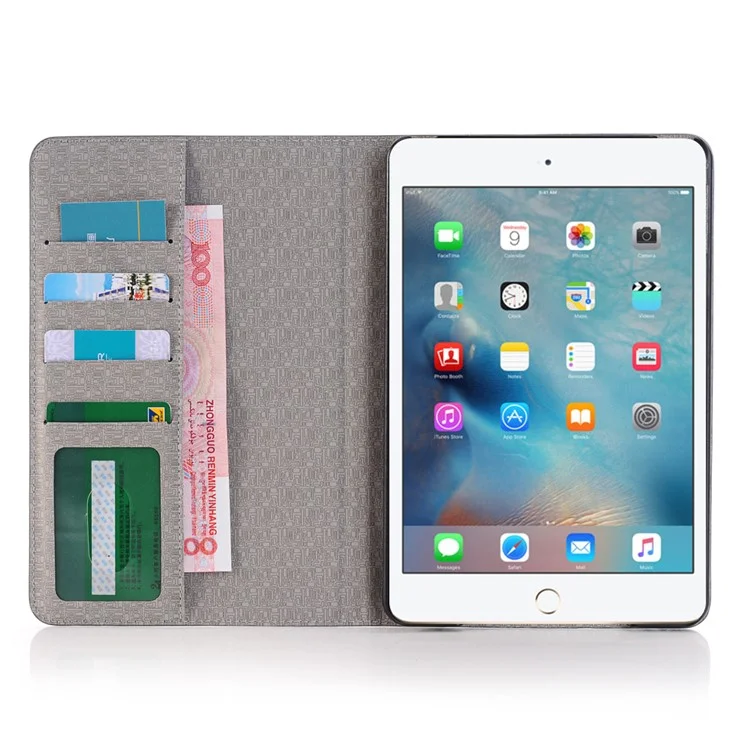 For iPad mini (2019) 7.9 Inch / Mini 4 / mini 3 / mini 2 / mini Case Leather Cross Texture Tablet Cover Auto Sleep Wake - Grey