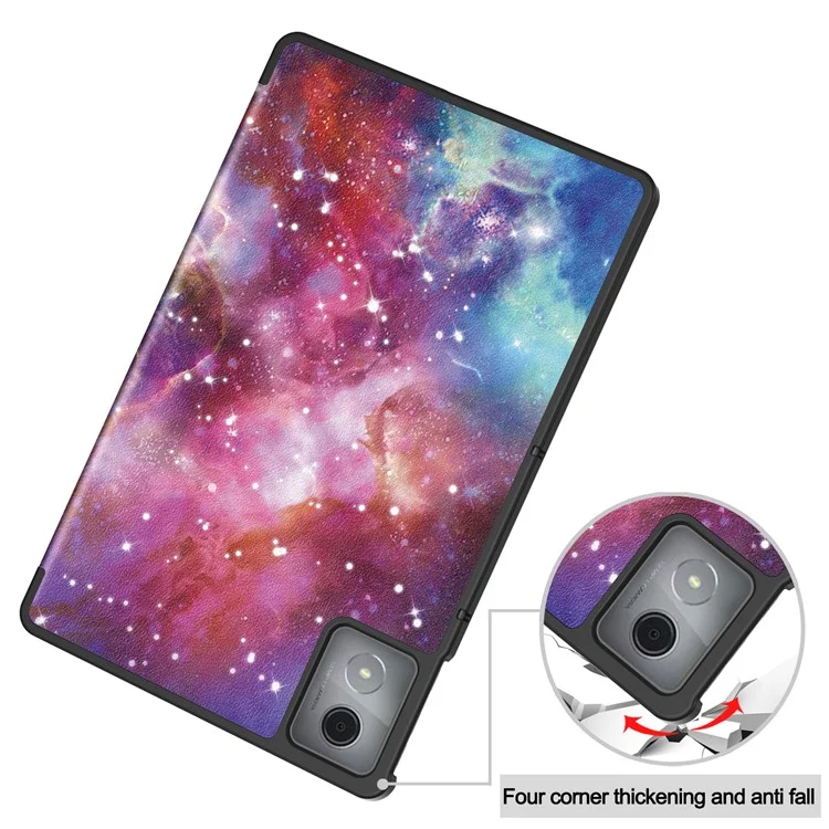 For Lenovo Tab K11 Plus Case Pattern Print Leather Tablet Cover with Stand - Galaxy
