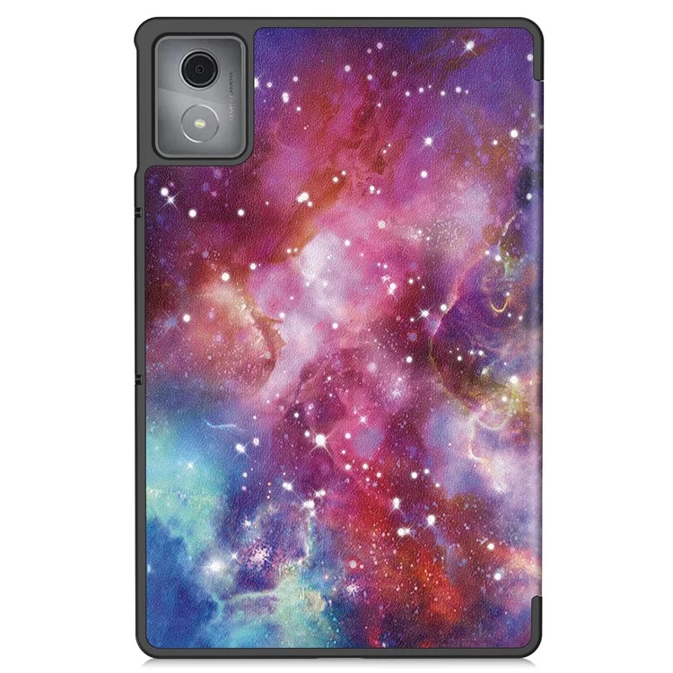 For Lenovo Tab K11 Plus Case Pattern Print Leather Tablet Cover with Stand - Galaxy
