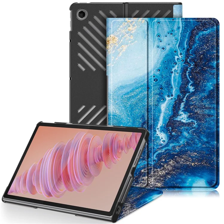 Per Lenovo Tab Plus 11.5 pollici TB351FU Custodia con motivo Tablet Custodia in pelle Dissipazione del calore a fori - Onda