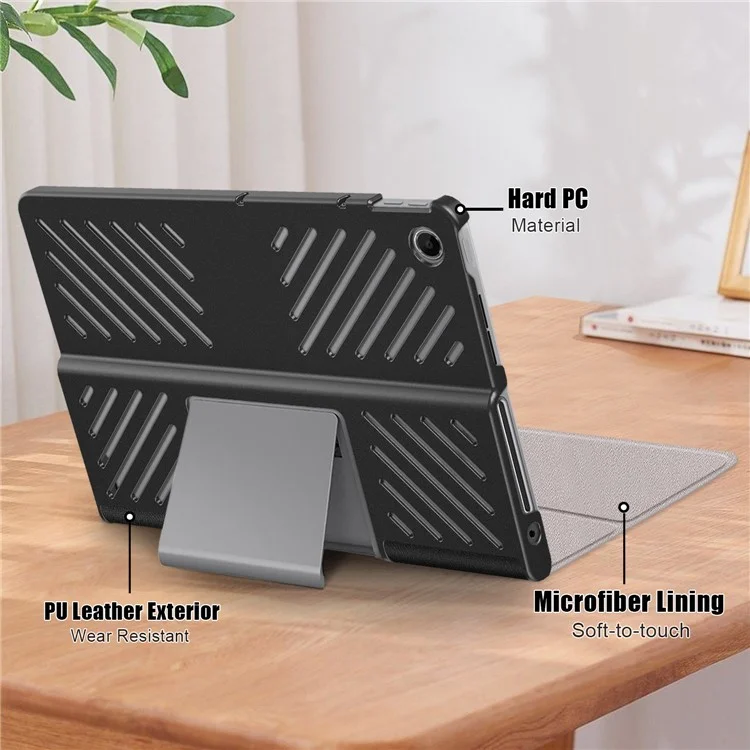 Para Lenovo Tab Plus 11.5-polegadas TB351FU Caso Dissipação de Calor Suporte Capa de Couro Tablet - Preto