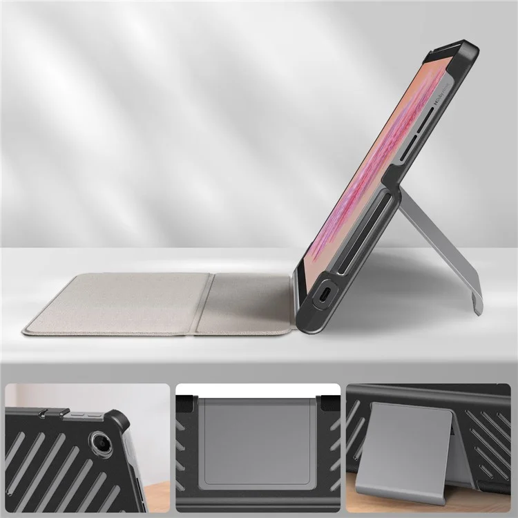 Para Lenovo Tab Plus 11.5-polegadas TB351FU Caso Dissipação de Calor Suporte Capa de Couro Tablet - Preto