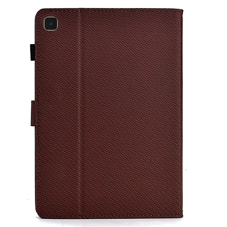For Samsung Galaxy Tab A7 10.4 (2020) T500 / T505 Case Folding Stand Leather Tablet Cover - Brown