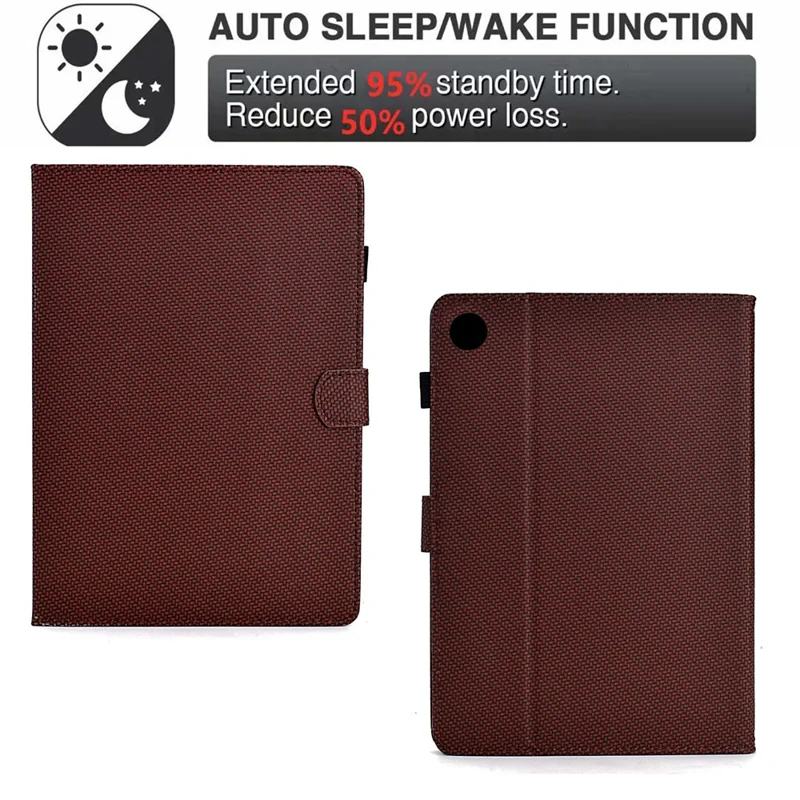 For Samsung Galaxy Tab A9 Case Auto Wake / Sleep PU Leather Stand Tablet Cover - Brown