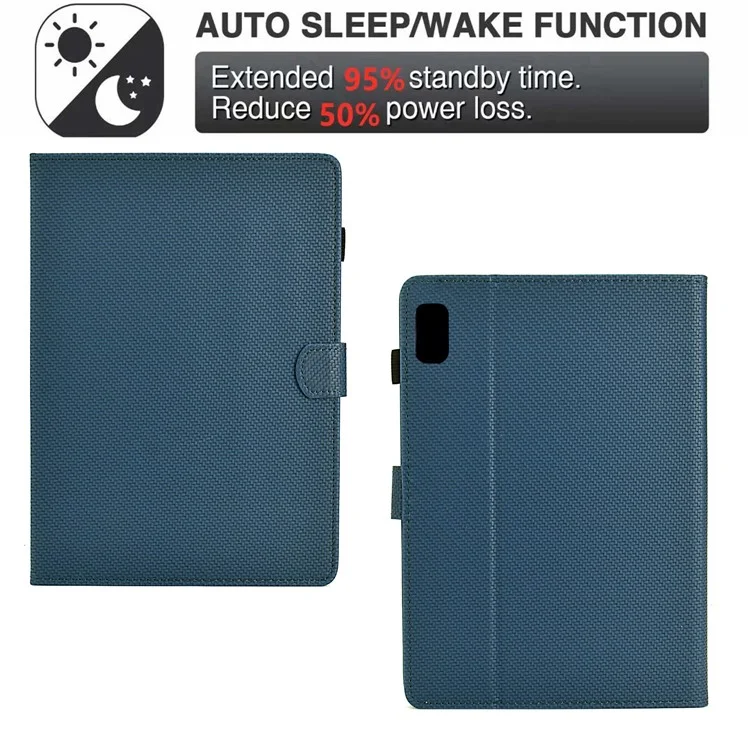 For Lenovo Xiaoxin Pad Plus (2023) / Tab P11 Gen 2 TB-350 Case PU Leather Tablet Stand Cover - Sapphire
