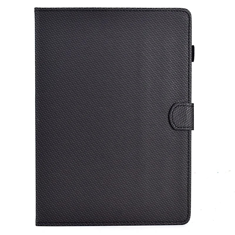 For Amazon Fire HD 10 Plus (2023) Case Carbon Fiber Texture PU Leather E-Reader Cover - Black