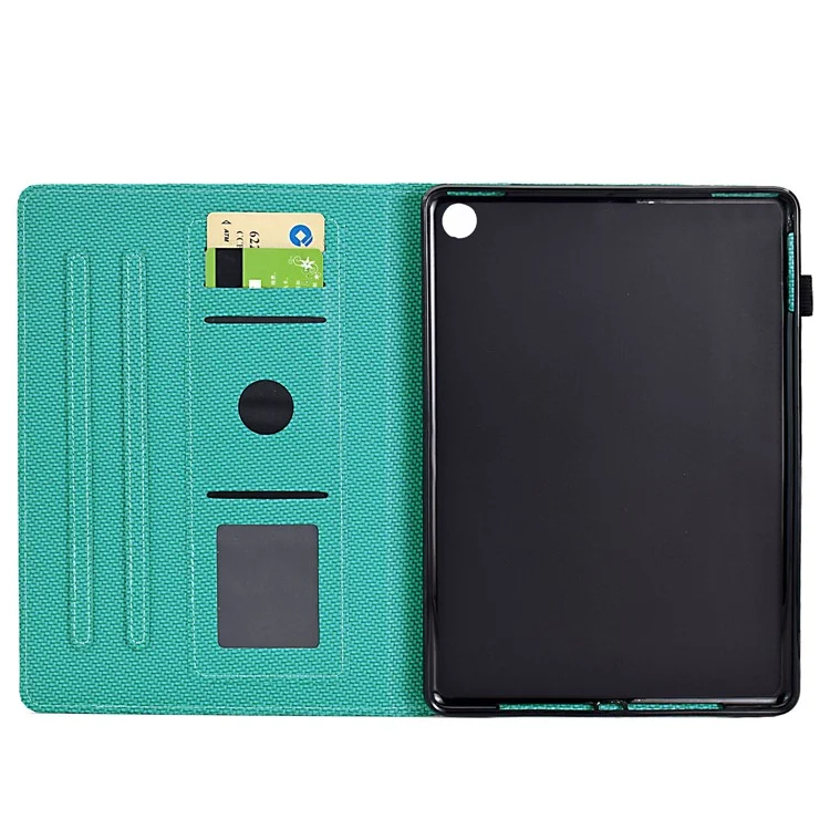 For Amazon Fire HD 10 Plus (2023) Case Carbon Fiber Texture PU Leather E-Reader Cover - Baby Blue