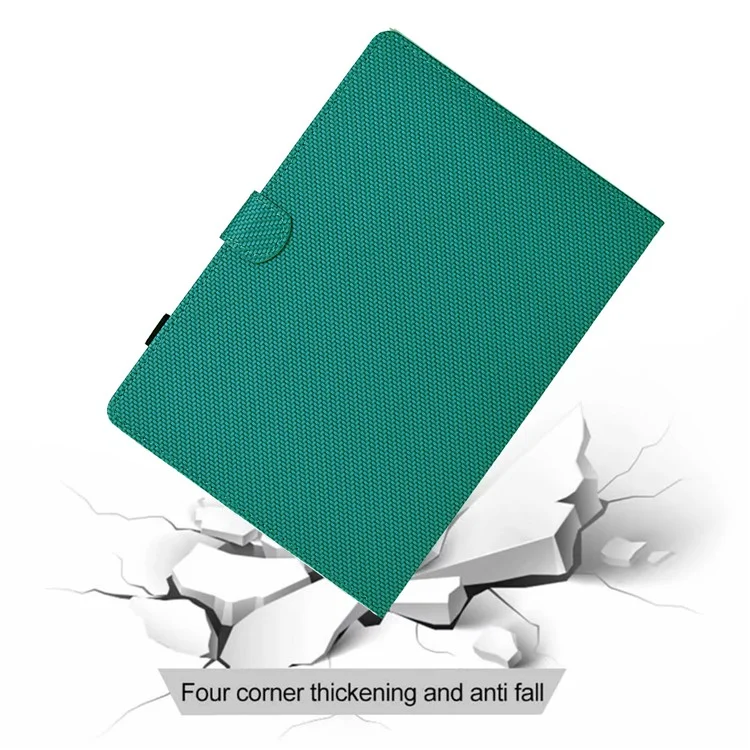 For Amazon Fire HD 10 Plus (2023) Case Carbon Fiber Texture PU Leather E-Reader Cover - Baby Blue