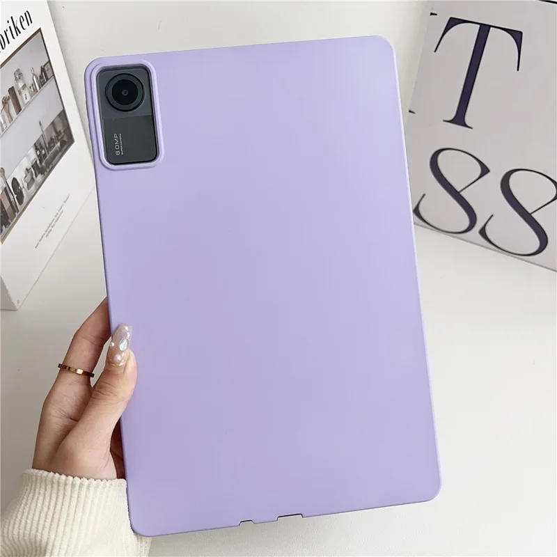For Xiaomi Redmi Pad SE Case Skin-Touch Anti-Scratch Soft TPU Tablet Cover - Purple