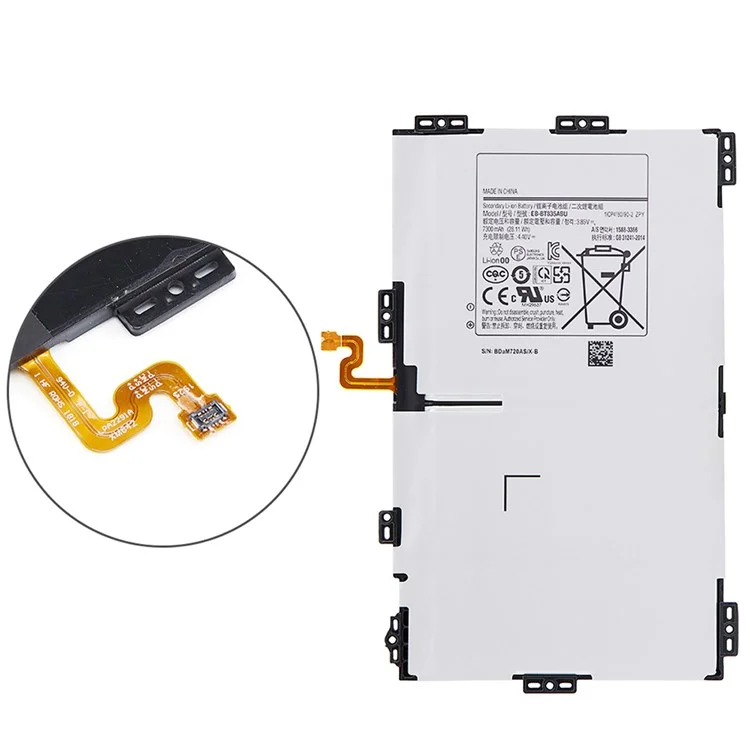 For Samsung Galaxy Tab S4 10.5 3.80V 7300mAh Rechargeable Li-ion Battery Assembly (Encode: EB-BT835ABU)