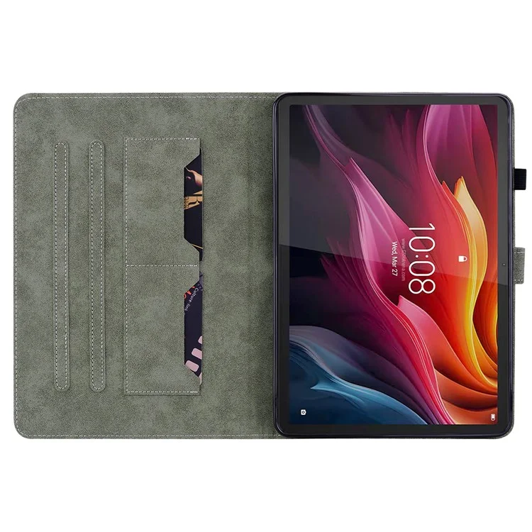 Чехлы для Lenovo Tab K11 Plus с противоскользящей тигровой печатью из искусственной кожи - синий