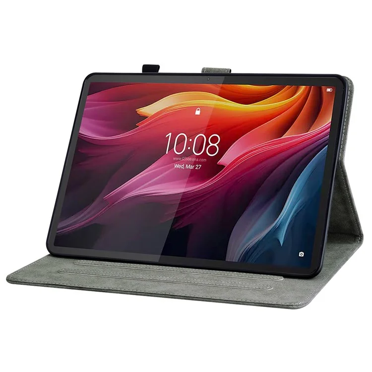 Чехлы для Lenovo Tab K11 Plus с противоскользящей тигровой печатью из искусственной кожи - синий