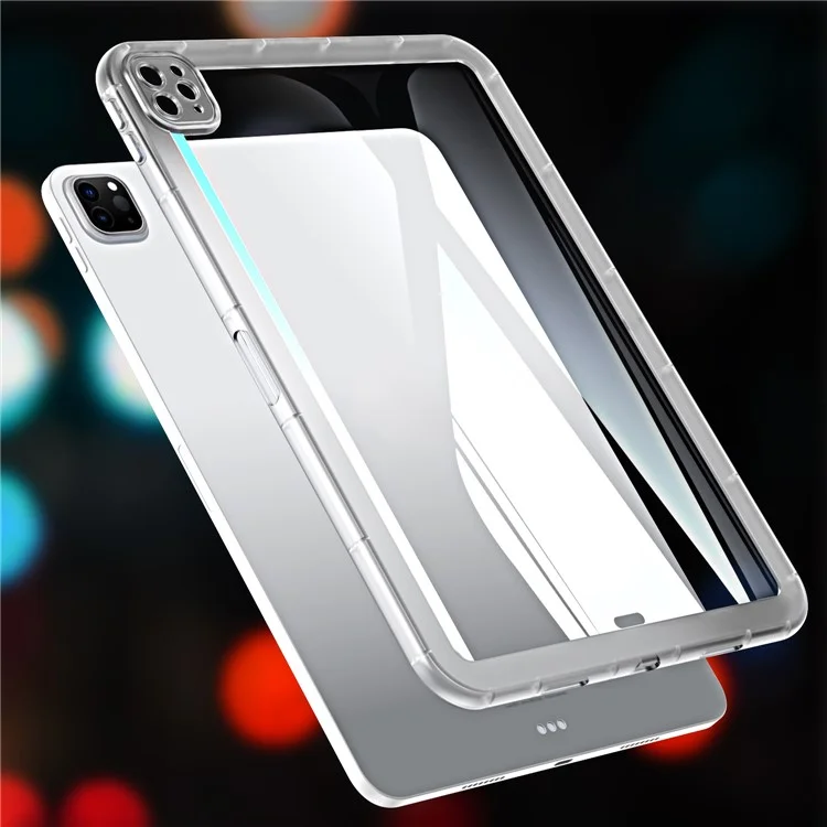 Für iPad Pro 13 (2024) Case TPU Transparent Back Protective Tablet Cover - Transparent