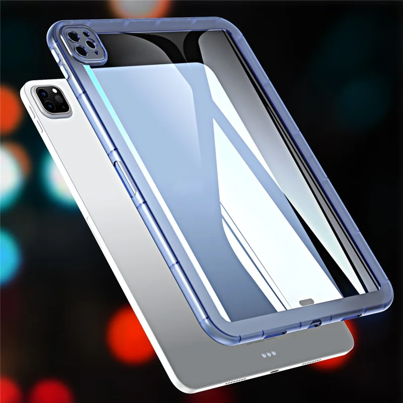 For iPad Pro 13 (2025) / 13 (2024) Case TPU Transparent Back Protective Tablet Cover - Blue