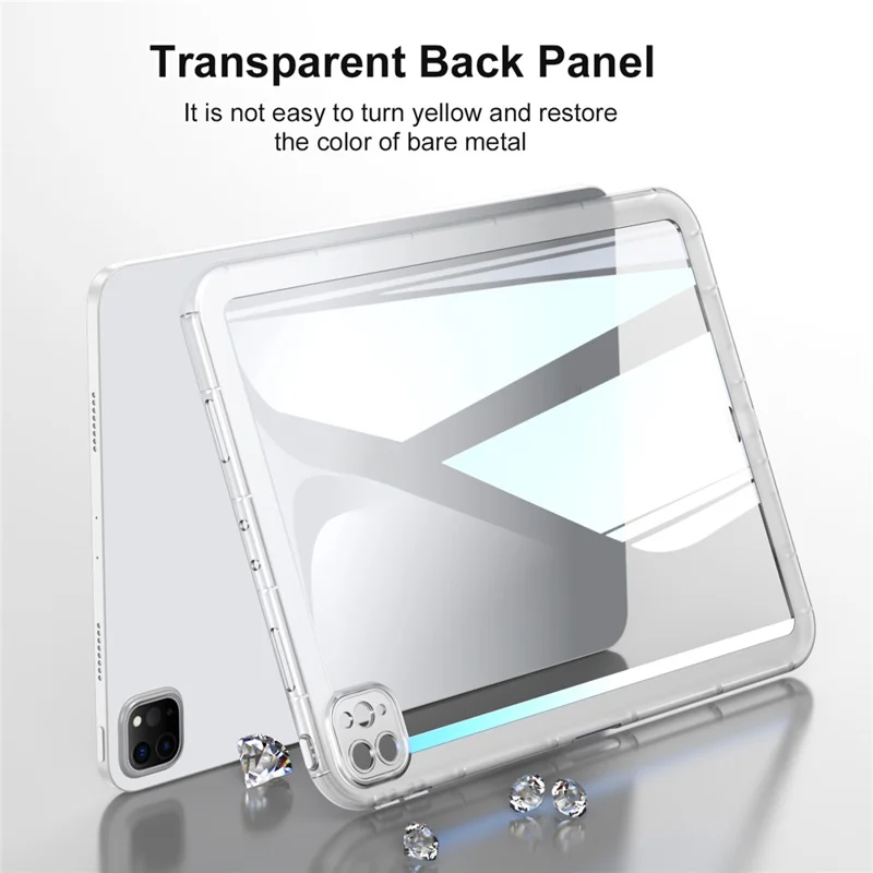 For iPad Pro 13 (2025) / 13 (2024) Case TPU Transparent Back Protective Tablet Cover - Blue